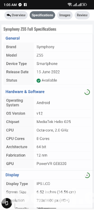 symphony z55